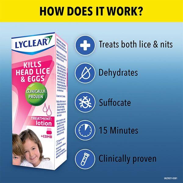 Lyclear Lotion + Comb 100ml
