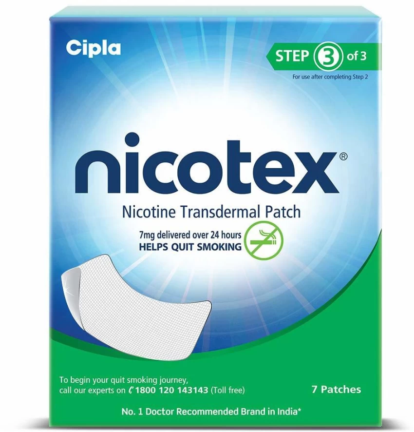 Nicotex Nicotine Transdermal Patch 7's (7mg-Step 3)